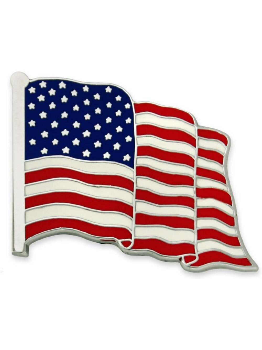 Patriotic American Flag Enamel Lapel Pin - Made in the USA, Perfect for Events
